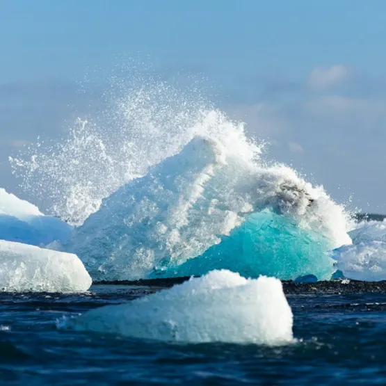Ice in the middle of the ocean