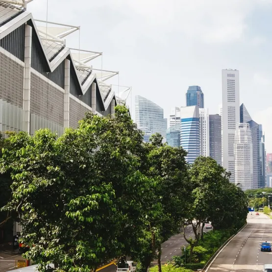 Inner road in an urban area