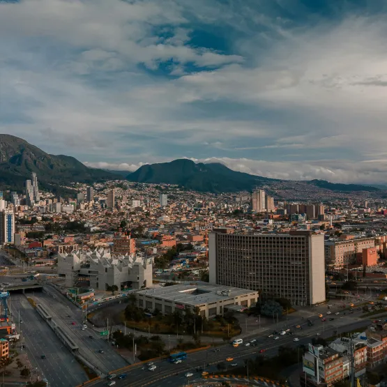 Colombia city Bogota view