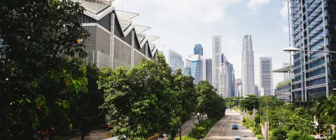 Inner road in an urban area
