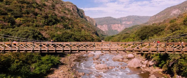 A bridge across a lake