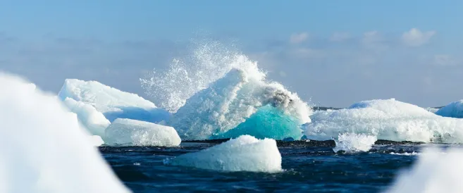 Ice in the middle of the ocean
