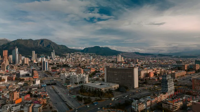 Colombia city Bogota view