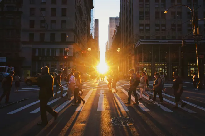 people-walking-street-nyc-sunset