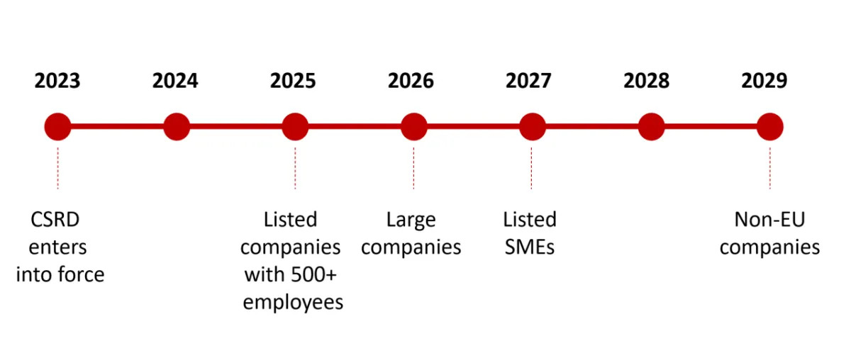 CSRD timeline for companies